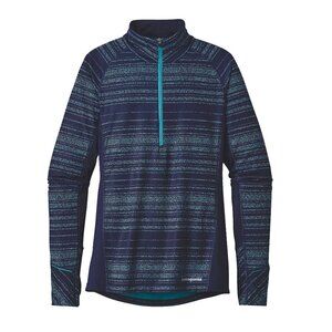 Patagonia Long Sleeve Half Zip Blue Hiking Outdoor Pullover Small